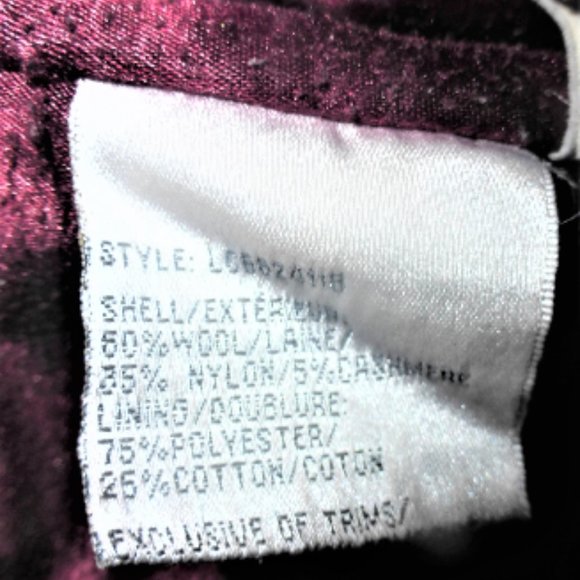 #M-4518 Liz Claiborne WOMAN'S COAT Sz 12 Woman's Jacket Wool Coat Vintage Coat - Picture 6 of 8